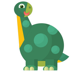 cartoon happy and funny colorful prehistoric dinosaur isolated illustration for children