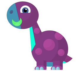 cartoon happy and funny colorful prehistoric dinosaur isolated illustration for children
