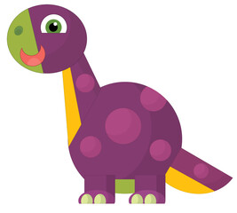 cartoon happy and funny colorful prehistoric dinosaur isolated illustration for children