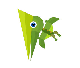 Cartoon dinosaur pterodactyl or other dino bird isolated illustration for kids © honeyflavour