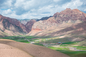 Mountains in Kyrgyzstan. Beautiful kyrgyz landscapes