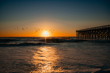 sunset on the beach