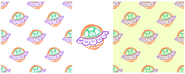 Set drawings with wax crayons. Print for cloth design, textile, fabric, wallpaper, wrapping paper