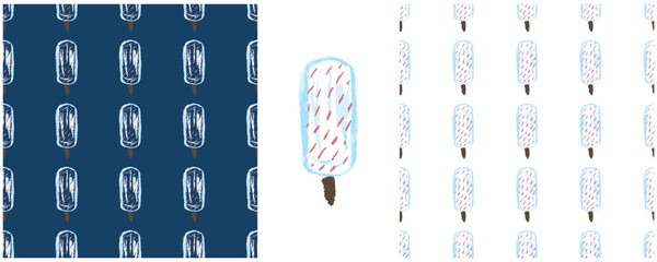 Set drawings with wax crayons. Print for cloth design, textile, fabric, wallpaper, wrapping paper