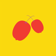 Colorful fruit illustration, vector design