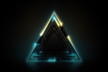 Futuristic Abstract glowing Triangle 