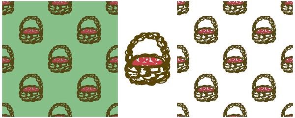 Set drawings with wax crayons. Print for cloth design, textile, fabric, wallpaper, wrapping paper