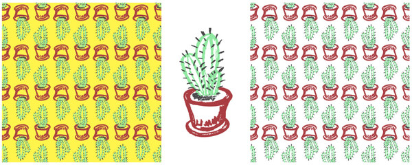 Set drawings with wax crayons. Print for cloth design, textile, fabric, wallpaper, wrapping paper