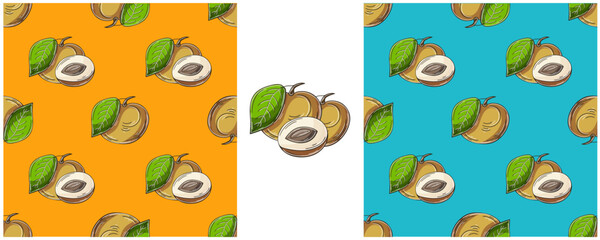 Seamless pattern. Color Set in hand draw style. Can be used for fabric and etc