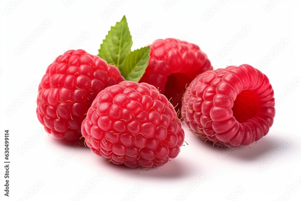 Aufkleber raspberry isolated on white background