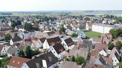 Fototapeta na wymiar Blick vom Schimmelturm auf Lauingen