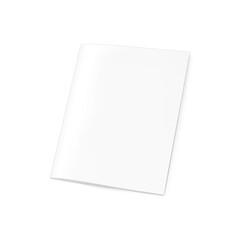 Blank White magazine closed isolated on a white background template