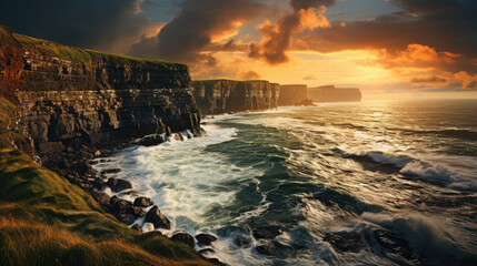 Rugged cliffs in Ireland
