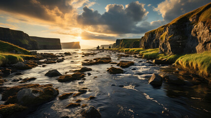 Rugged cliffs in Ireland