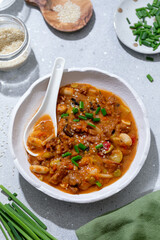 Asian goulash with meat and vegetables