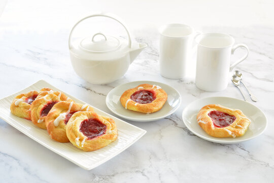 Raspberry Danish pastries