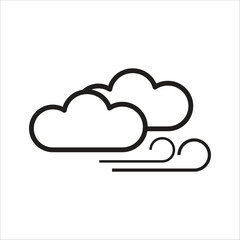 windy icon line vector template
