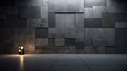 Abstract industrial light gray concrete wall background. Generative AI