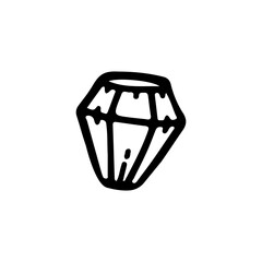 Fototapeta na wymiar vector illustration doodle diamond concept
