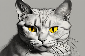 Yellow cat,Generative AI