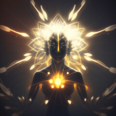 illustration of spiritual awakening enlightment meditation