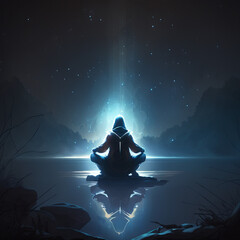 illustration of spiritual awakening enlightment meditation