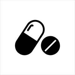Pills vector icon illustration isolated on white background