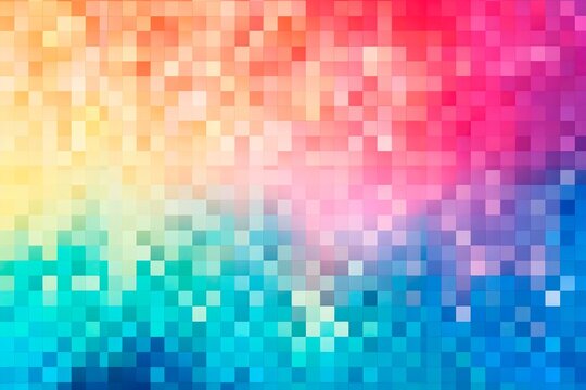 Pixelated mosaic texture background, retro video game-inspired design, multicolored and playful backdrop, nostalgic and fun