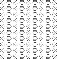 Gears with damaged lugs or teeth form a background