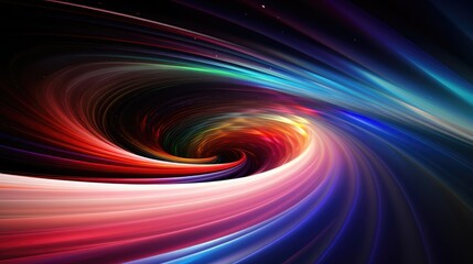 Colorful vortex energy, cosmic spiral waves, multicolor swirls explosion. Abstract futuristic digital background.