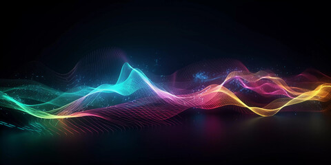 abstract futuristic colorful neon lights background 