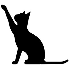 Cat Silhouette Icon Vector