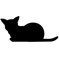 Cat Silhouette Icon Vector