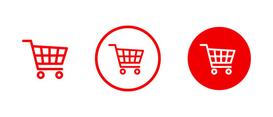 Shopping cart icon set