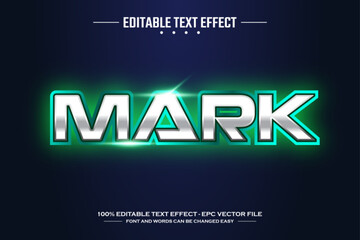 Obraz premium Mark 3D editable text effect template