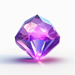 Pink and Purple Holographic Diamond Big and Beautiful Jewel Exquisite and Stunning Gemstone for Elegance and Luxury