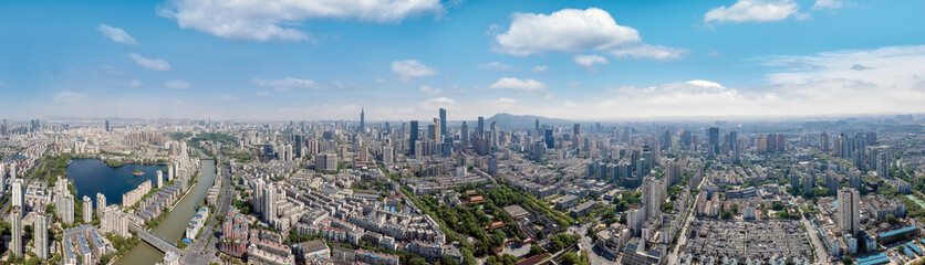 Fototapeta na wymiar Aerial photography of the skyline of urban architecture in Nanjing..