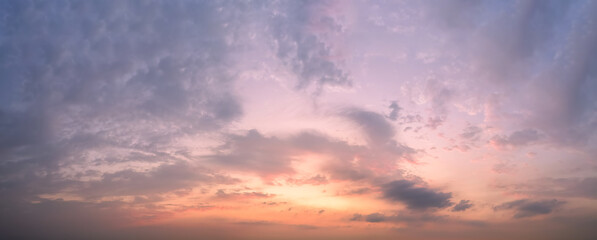 Sky clouds natural scenery when the outdoor dusk sunset