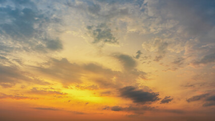 Naklejka na ściany i meble Sky clouds natural scenery when the outdoor dusk sunset