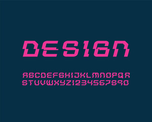 Glitch Cutout Modern typeface design