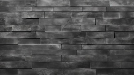 Black and Grey Brick Wall Background Texture - Generative AI