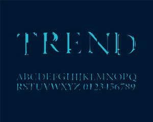 Trending glitch font set effect in vector format