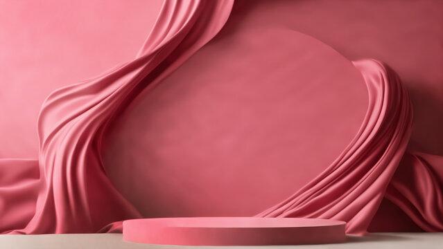 pink silk background for presentation