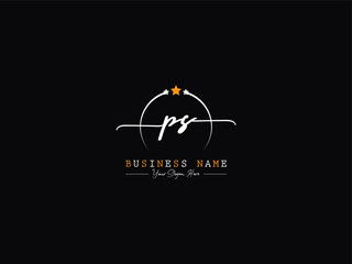 Calligraphy PS Modern Signature Logo, Initial ps sp Logo Letter Vector For Your Luxury Shop