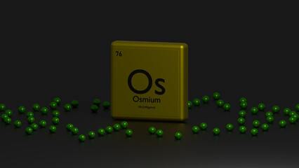 3d representation of the chemical element osmium