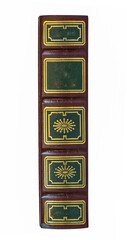 antique book cover isolated