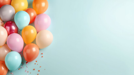 Happy Birthday celebration background with empty space for text