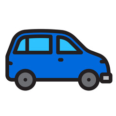 Car outline icon. Transportation illustration for templates, web design and infographics. Pixel-perfect at 64x64	
