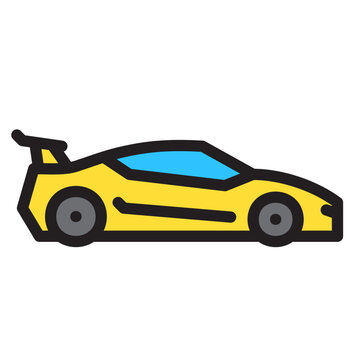 Sport car outline icon. Transportation illustration for templates, web design and infographics	
