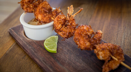 Coconut Shrimp Skewer